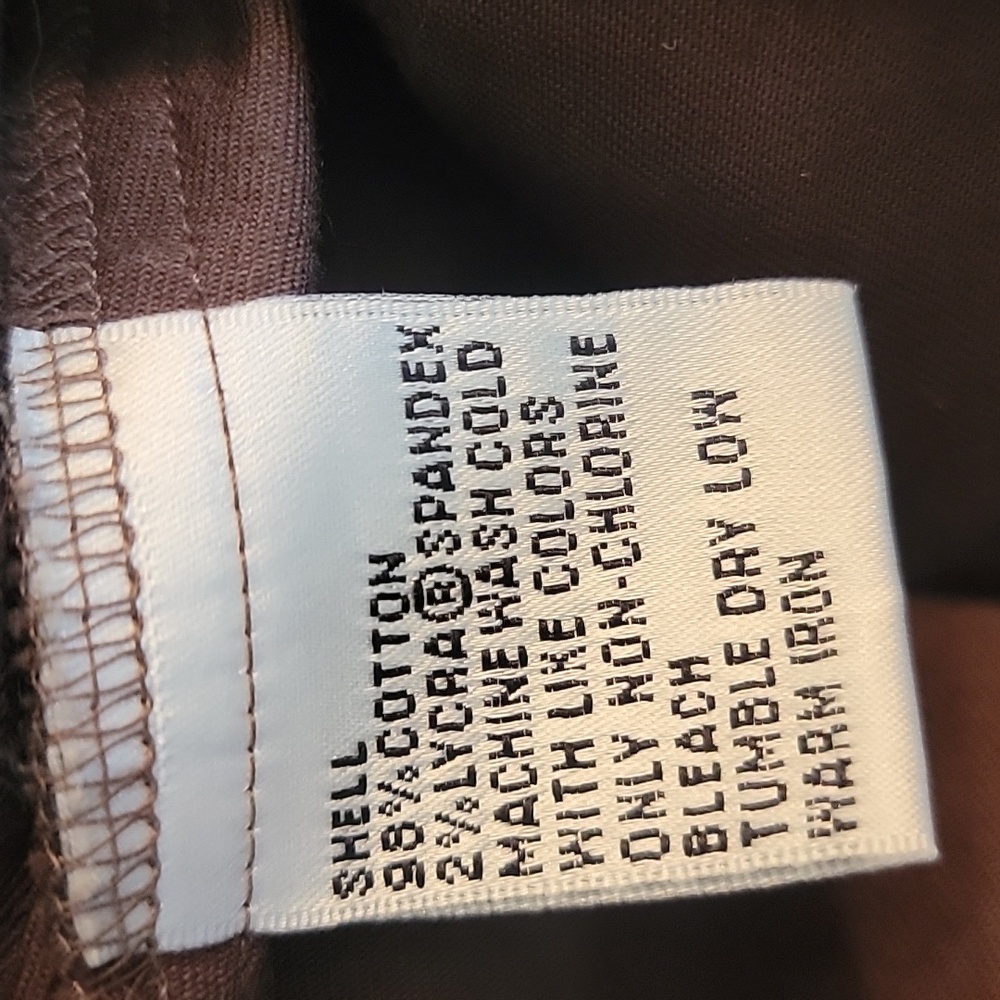 TALBOTS Brown Brushed Cotton Belted‎ Field Military Stretch Button Casual Jacket - Picture 6 of 6